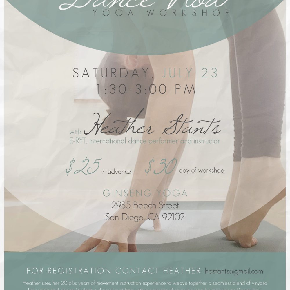 Dance Flow Yoga workshop flyer